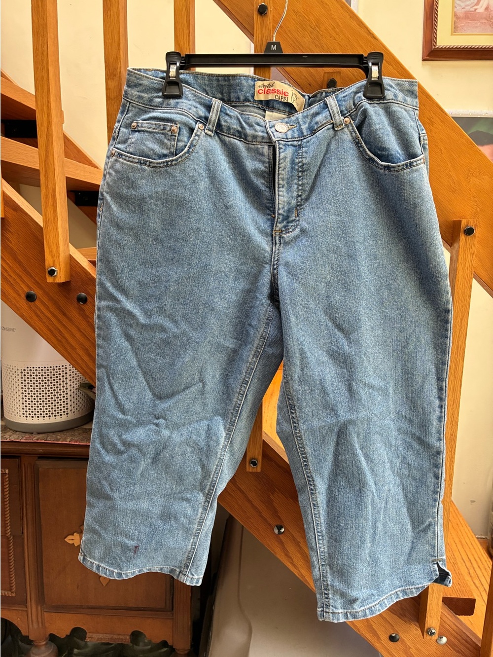 Classic Women’s Light Blue Denim Capris. Just My Size 16W